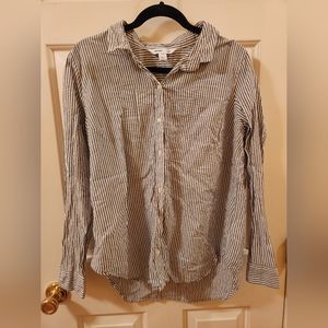 Old navy button down size large (grey and white)